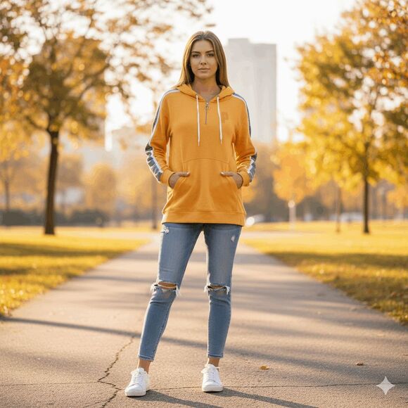 Victoria’s Secret Pink 1/4 Zip French Terry Soft Knit Hoodie Sweatshirt Large - Picture 8 of 8